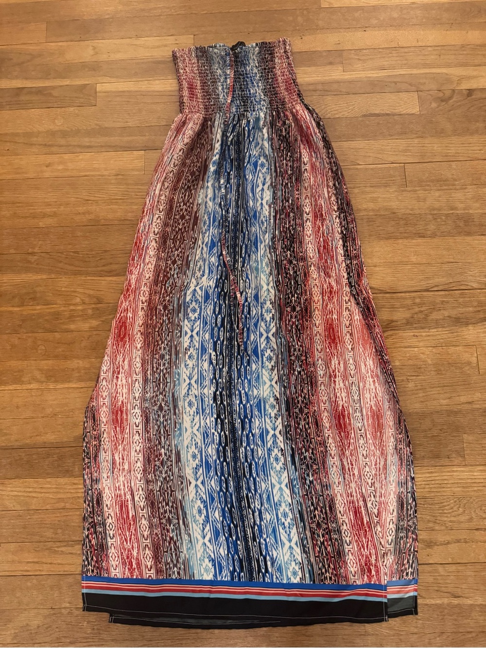 Atmosphere Women's Multicolor Geometric Strapless Maxi Dress - Size 6
 b12